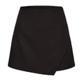 thumbnail image 4 of Asymmetric Skirt Shorts Style Pleated A Line Skort with Pockets Swim Skirt L, 4 of 6