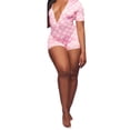 thumbnail image 3 of WSEVYPO Women One-Piece Short Sleeve Romper Deep V Neck Jumpsuit Nightwear Pajam, 3 of 5