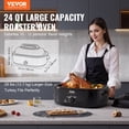 thumbnail image 2 of VEVOR Electric Roaster Oven, 24 QT Turkey Roaster Oven with Self-Basting Lid, 1450W Roaster Oven with Defrost & Warm Function, Adjustable Temp, Removable Pan & Rack, Fits Turkeys Up to 28LBS, Black, 2 of 9