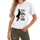 thumbnail image 1 of Fiudx Ofertas Del Día Moda Mujer Casual Impresión Pulóver Manga Corta Camiseta Tops Blusa, 1 of 4