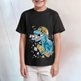 thumbnail image 2 of NIEWTR Boys Loose Fit Logo T-Shirts Short Sleeve Crewneck Casual Tees Summer Tops for Kids(Black,7-8 Years), 2 of 4