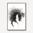 IDEA4WALL Framed Canvas Wall Art Abstract Black Horse Prints for Modern ...