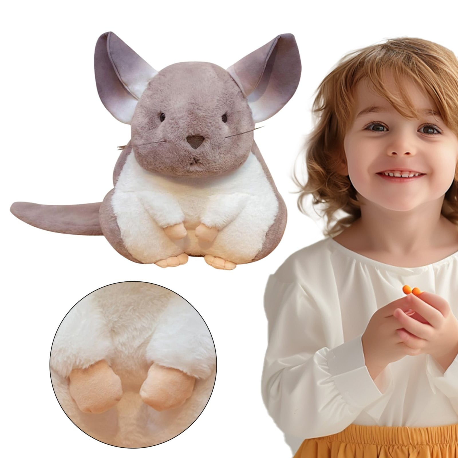 RUIG Hamster Stuffed Animal Plush, Adorable Plush Stuffed Hammy, Ultra-Soft Toy, Made with Premium Fill, Expressive Face and Natural Whiskers; Machine Washable, Gift for Animal Lovers