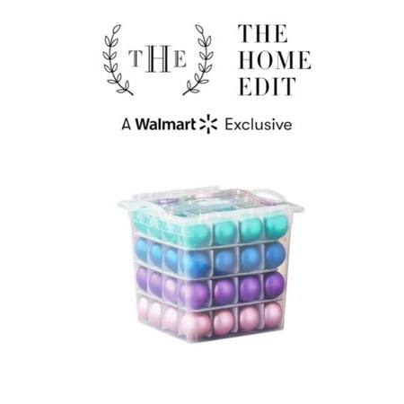 The Home Edit Ornament Organizer with Hinged Lid, Clear, 2 Pack