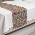 thumbnail image 2 of Skull Bed Runner, Skull and Crossed Pirate Flags Jolly Roger Inspired Pattern Colorful Design Print, Decorative Accent Bedding Scarf for Hotels Homes and Guestrooms, Queen, Multicolor, by Ambesonne, 2 of 2