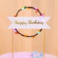 thumbnail image 3 of Coofit Birthday Cake Topper Novelty Rattan Wreath Cake Stick Cake Decoration with Light, 3 of 8