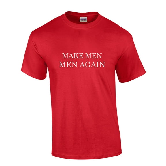 Mens Funny Make Men Men Again Mens Short Sleeve T-shirt Graphic Tee-Red-4xl