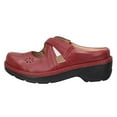 thumbnail image 3 of Women's Mary Jane Clogs and Mules Leather Shoes With Arch Support Burgundy Floral Size 9 M US, 3 of 9