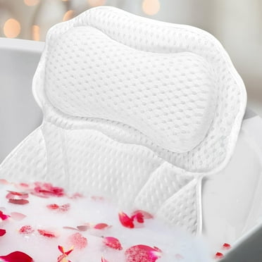 GOWINSEE Soft Bathtub Pillow, Bath Pillows for Tub, Tub Pillow for Bathtub Support Neck,Head and Back with 6 Non-Slip Suction Cups for Men and Women