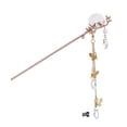 thumbnail image 4 of Bridal Ancient Style Fashion Butterfly Tassel Chinese Plate Hair Fork Tassel Hairpin Hair Accessories Pearl Hair Sticks SILVER A, 4 of 8