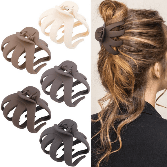 3.1 Inch Octopus Hair Clips for Women, Matte Claw Clips for Thick Hair, Strong Hold Non-slip Spider Octopus Clip for Long Hair Jaw Clips