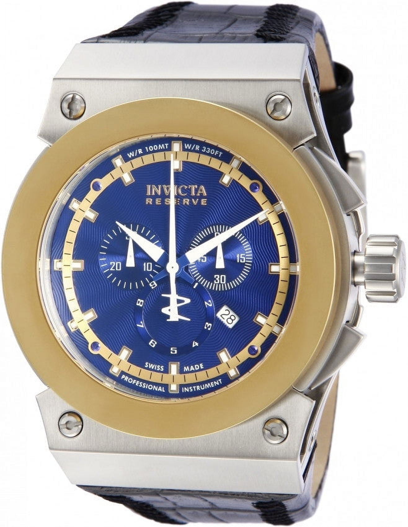 INVICTA インビクタ 3328 フォース ブルー クオーツ Invicta I-Force 3328 Leather Chronograph Watch - Walmart.com