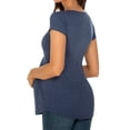 thumbnail image 4 of zttd womens maternity irregular soild hem tee shirt casual short sleeve crew neck basic nursed t shirt top breastfeeding blouse, 4 of 6