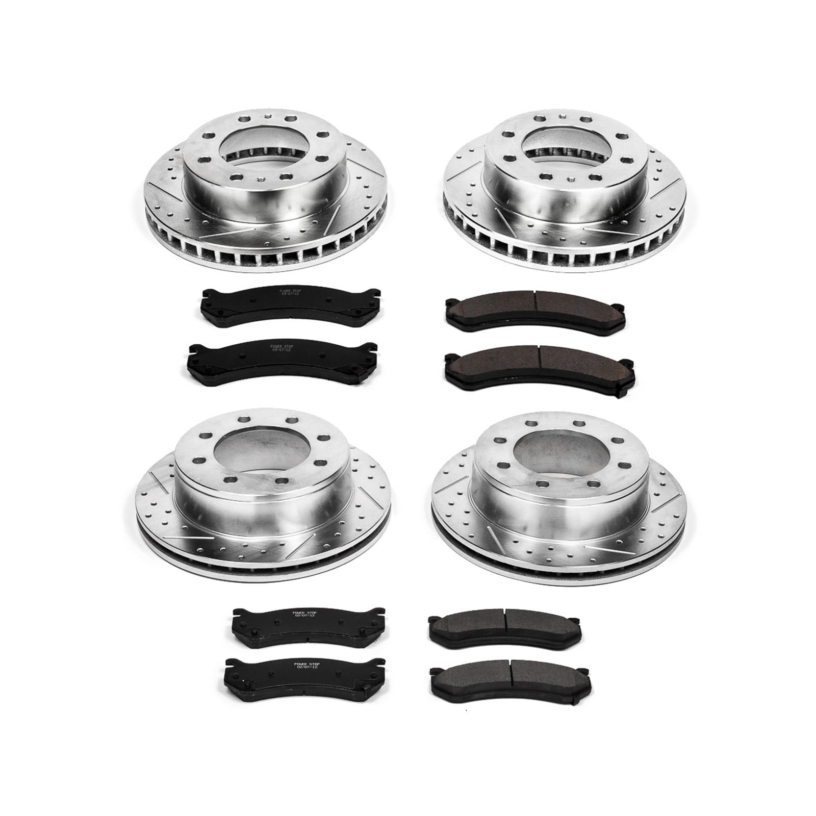 PowerStop Front and Rear Z23 Evolution Sport Carbon-Fiber Ceramic Brake Pad and Drilled & Slotted Rotor Kit Fits: CHEVROLET GMC Select Models K2027