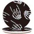 thumbnail image 1 of wonima44 Absorbent Car Cupholder Coaster 2 Pack, Cute Car Coasters with a Finger Notch for Women & Men,2.56" Ceramic Stone & Non-Scratch Cork Base Drink Coasters, Cute Auto Accessories Gifts, 1 of 1