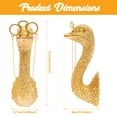 thumbnail image 2 of Animal Head Wall Decor,Gold Ostrich Head Wall Decor Sculpture with Stylish Frame and Long Chain Resin Whimsical Home Decor Gold Wall Art for Home Office Hotel, 2 of 11