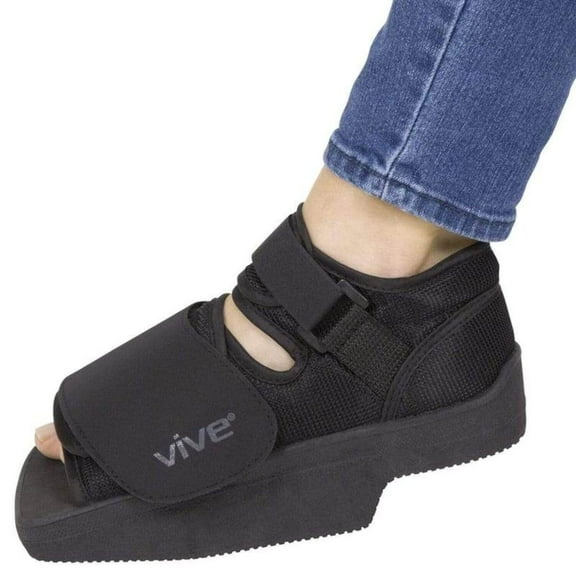 Vive Wedge Post-Op Shoe – Medical Offloading Boot for Heel & Ankle Pain, Foot Surgery Recovery, Fractures, Plantar Fasciitis & Ulcer Care