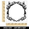 thumbnail image 2 of Cute Floral Bee Hexagon Frame with Flowers Self-Inking Rubber Stamp Ink Stamper - Black Ink - Large 1-1/2 Inch, 2 of 7