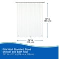 thumbnail image 4 of Kenney Medium Weight PEVA Shower Curtain Liner and Beaded Roller Ring Set, 70" W x 72" H, Clear, 4 of 9