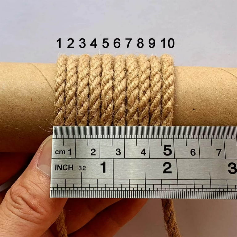 5mm Jute Twine, 328 Feet Braided Natural Jute Rope, Heavy Duty and