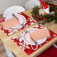 thumbnail image 4 of Christmas Placemats, Linen Holiday Table Mats, Festive Christmas Style, Heat Resistant Dining Place Mats, Washable Cloth Placemats for Kitchen Table, Home and Kitchen, 40x30cm, 4 of 7