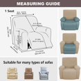 thumbnail image 4 of CHOK Housse Extensible pour Fauteuil Inclinable en Seersucker 2024 4 Pcs style Campagnard Fauteuil Inclinable Housse de Protection Simple pour Meubles de Maison Lavable Durable 1 Place/amande, 4 of 7