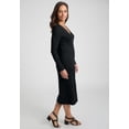 thumbnail image 3 of Jessica London Women's Plus Size Button Front Midi Dress, 3 of 3