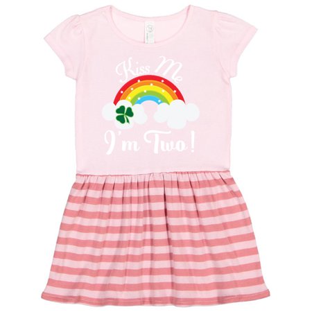 

Inktastic 2nd Birthday Kiss Me I m Two Gift Toddler Girl Dress