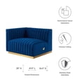 thumbnail image 5 of Conjure Channel Tufted Performance Velvet Left-Arm Chair, 5 of 6