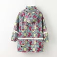 thumbnail image 5 of Waterproof Hooded Jacket for Boys Girls Kids Raincoats Outdoor Windbreaker Dinosaur Rain Jacket Cute Print Hooded Mid-length Jacket With Pockets, 5 of 5
