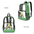thumbnail image 2 of SEANATIVE PVC Clear Backpack for Kids Heavy Duty Transparent Bookbag See Through School Daypack Students Laptop Backpacks for Girls Boys, Tractor Dinosaur Green, 2 of 7