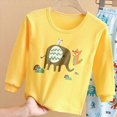 thumbnail image 4 of NOLDARES Toddler Boys Sleepwear Pajamas Dinosaur Long Sleeve 2 Piece Cotton Set Kids Cool Print Boys Pajamas Clothes,Light Blue,3-4 Y, 4 of 5
