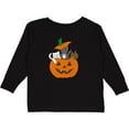 thumbnail image 3 of Inktastic Halloween Kitties in Pumpkin Boys or Girls Long Sleeve Toddler T-Shirt, 3 of 5