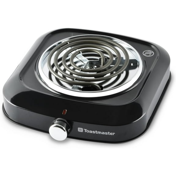 Toastmaster Single Burner with Coil Top, Black