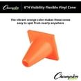 thumbnail image 4 of Champion Sports 6" High Visibility Flexible Vinyl Cone for Athletics, Practices and Social Events, Orange, 4 of 7