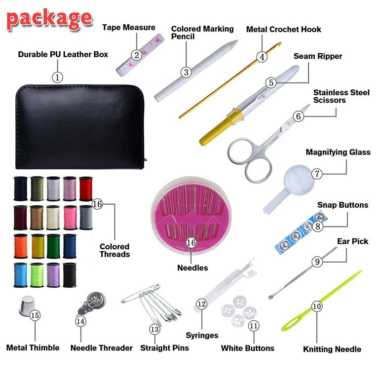 Mini Travel Sewing Kit- 14 Pieces
