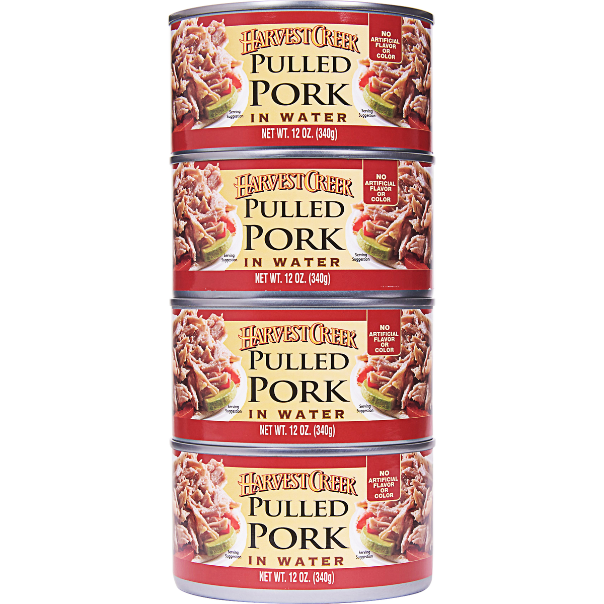 Harvest Creek Pulled Pork In Water, 12 oz, 8 ct