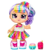 Kindi Kids Snack Time Friends Rainbow Kate, Pre-School 10" Doll Playset, 4 Pieces Included