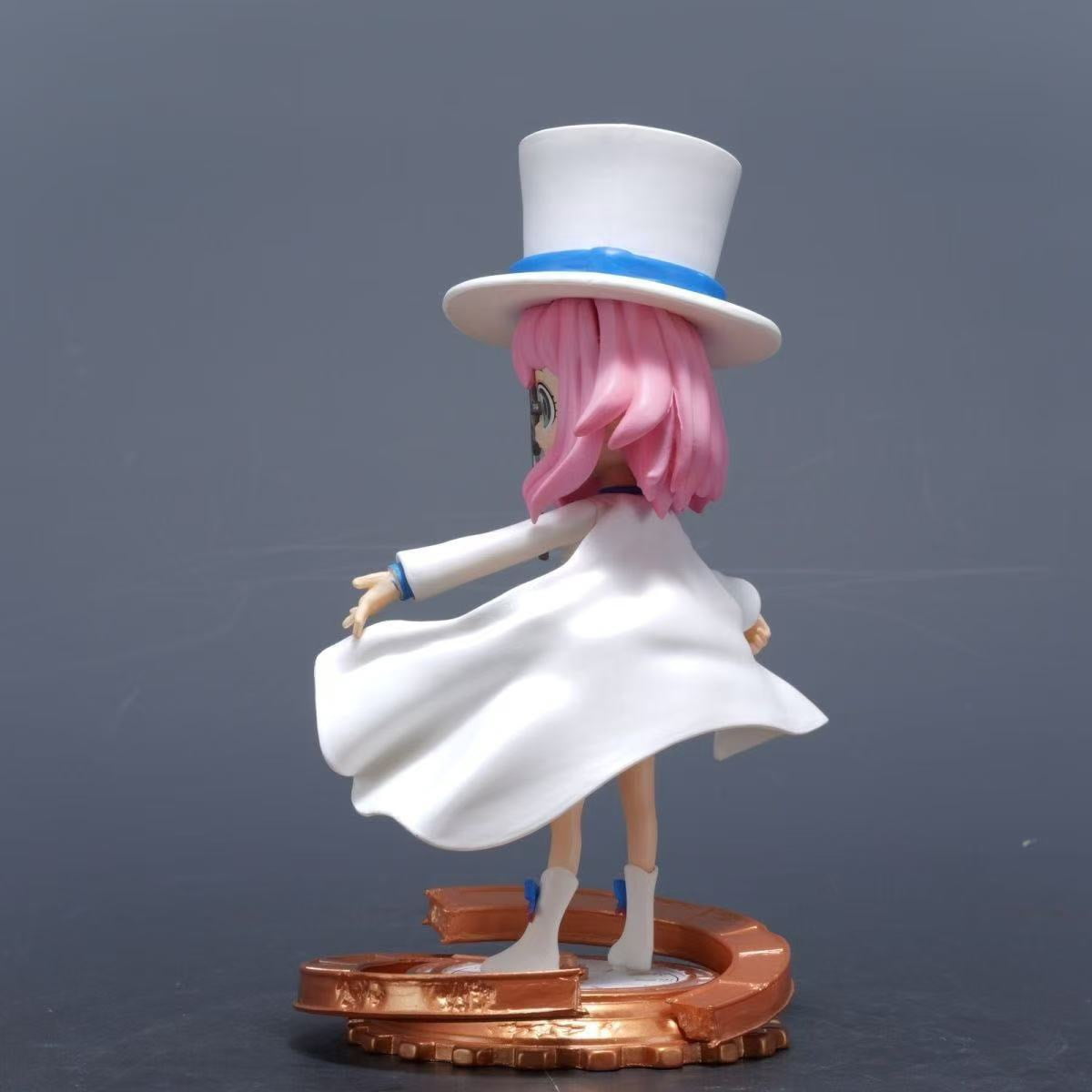 New Anya Figure, Standing Retro Suit Anya Forger Action Figure 19cm/7.5inch PVC Characters Handicrafts Souvenirs for Anime Fans Gifts（white）