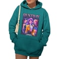 thumbnail image 4 of KPop Demon Hunters Huntrix Team Hoodie - Anime Movie Pattern Men's and Women's Fashion Pullover Sweatshirt, Suitable for K-Pop and Anime Fans#Dark Green 2XL, 4 of 4