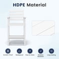 thumbnail image 4 of FUNDAZE Outdoor Bar Height Chair Set of 2, HDPE Weather Resistant Patio Stools with Wide Seat, Ergonomic Back, Armrest & Footrest, Tall Bar Chair for Garden, Poolside, Balcony, White, 4 of 6