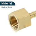 thumbnail image 5 of Brass Hose Barb Fittings 19/64" Barb 3/8"NPT Female Thread Connector for Air Water Oil Gas Fuel 2 Pcs Gold Tone, 5 of 6