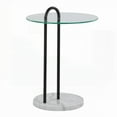 thumbnail image 5 of LumiSource's Claire Side Table - White Marble Base, Black Metal Frame & Clear Glass Top - Contemporary Style, 5 of 5