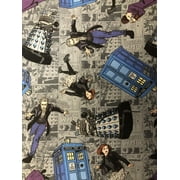 100% Cotton Fabric Doctor WHO, Time Travel Phone Box Print/45" Wide/Sold by Yard