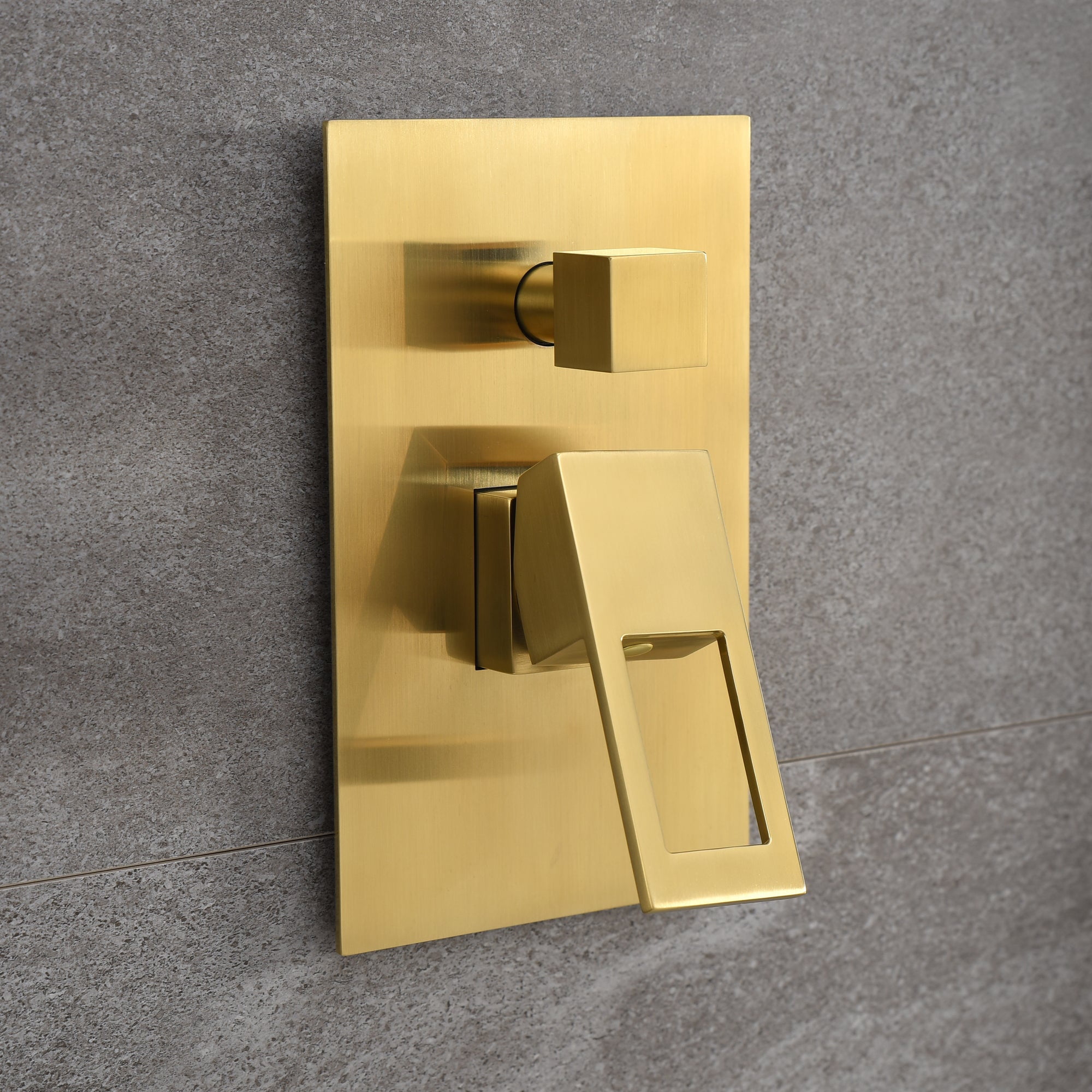 Brushed Gold Tub Shower Faucet with Waterfall Tub Spout and Pressure Balance Valve