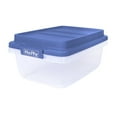 thumbnail image 5 of (2 pack) Hefty 18 Quart Clear Plastic Latched Storage Bin with Blue HI-RISE Lid, Adult, 5 of 8