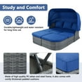 thumbnail image 3 of Smuxee Contemporary Patio Round Daybed with Retractable Canopy Sofa,49.6 lb,Blue, 3 of 8