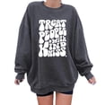 thumbnail image 2 of Gibobby Sudaderas para mujer Sudadera para mujer, sudaderas con capucha, estampado de letras coloridas, cuello redondo, manga larga, pulóver, Tops, blusas holgadas de tamaño i(Gris, XXL), 2 of 3