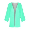 thumbnail image 5 of Timegard 3/4 Sleeve Cardigan for Women Lightweight Open Front Coats Fall Solid Color Loose Thin Tops, 5 of 5