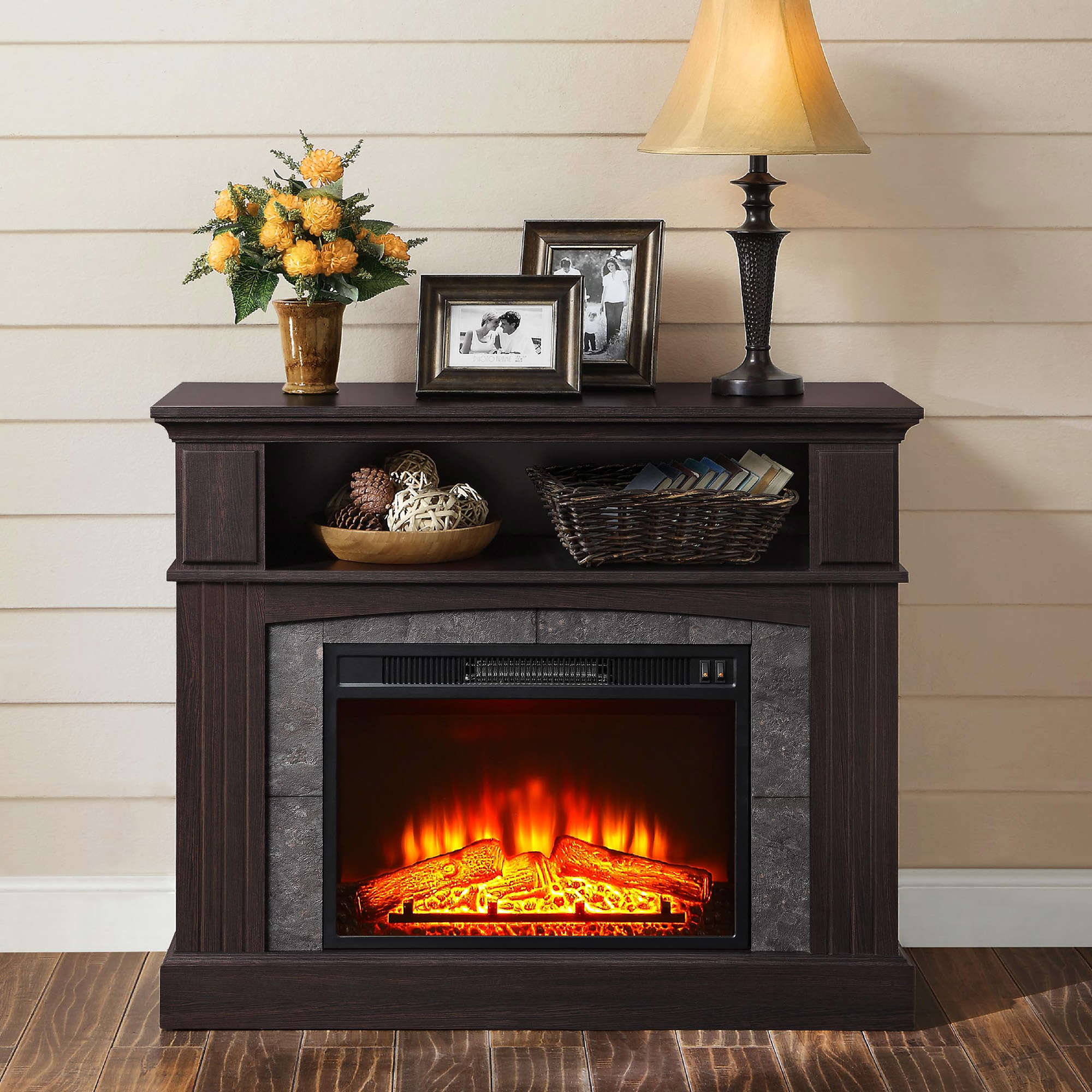 Whalen Media Fireplace for Your Home Television Stand fits TVs up to 50" Espresso Finish - image 4 of 5